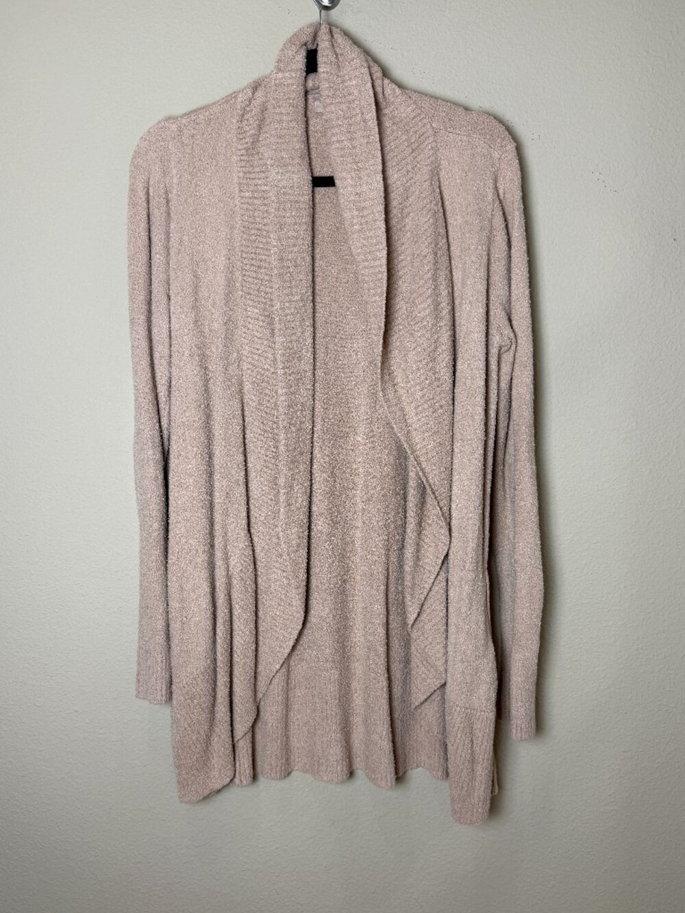 Barefoot Dreams CozyChic Lite open-front cardigan shawl collar size Medium Cream